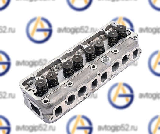 Головка блока цилиндров ЗМЗ - 405,406,409 ЕВРО - 0,1,2 (На 5 бугелях, в сборе с клапанами,  шпильками и прокладкой)